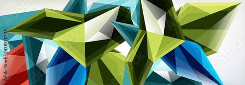 Vector 3d triangles and pyramids abstract background for business or technology presentations, internet posters or web brochure covers