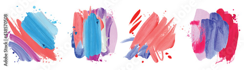 Absract design watercolor brush strokes composition hand drown