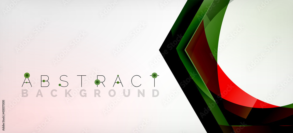 Obraz premium Transparent hexagons geometric shapes abstract background