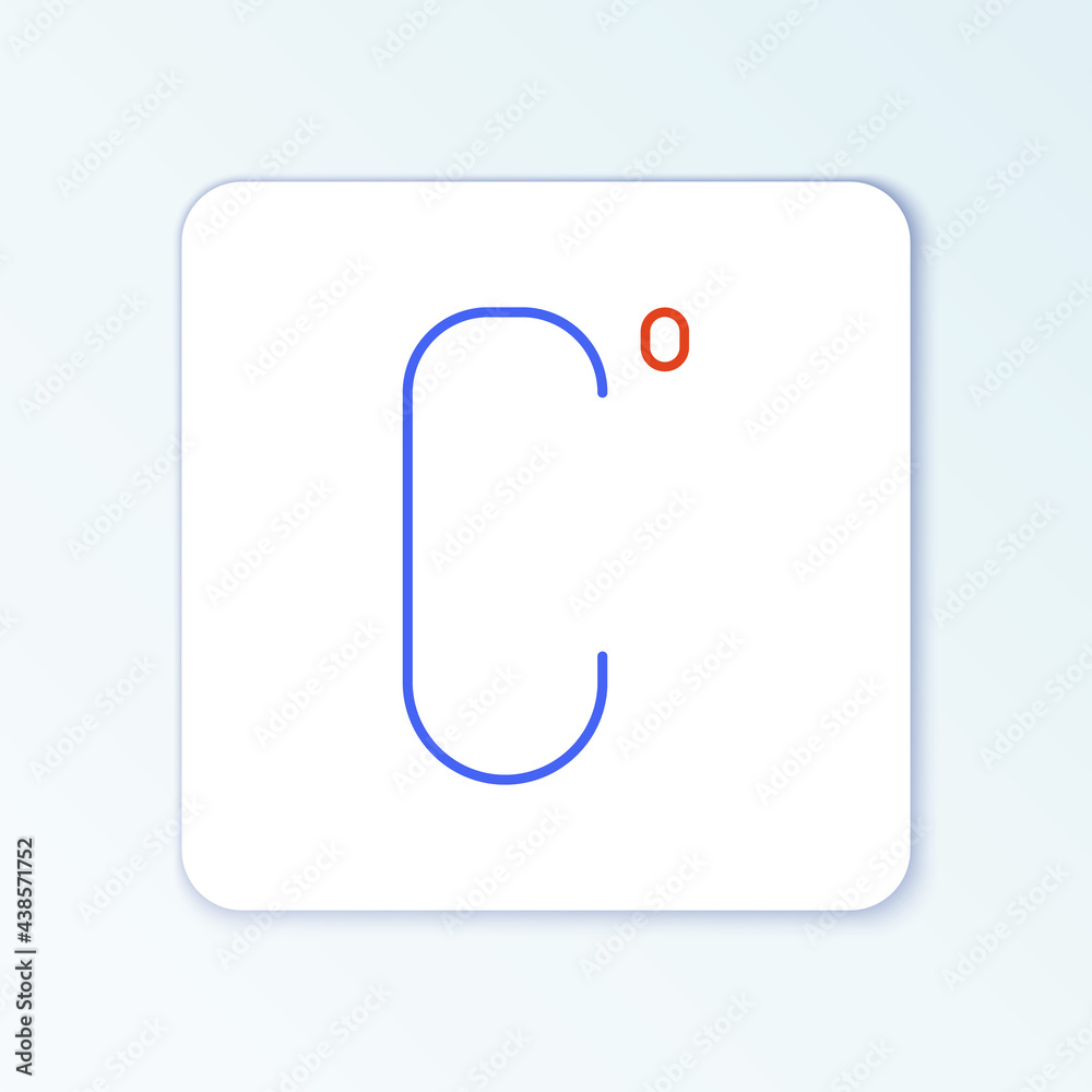 Line Celsius icon isolated on white background. Colorful outline concept. Vector Line Celsius icon isolated on white background. Colorful outline concept. Vector