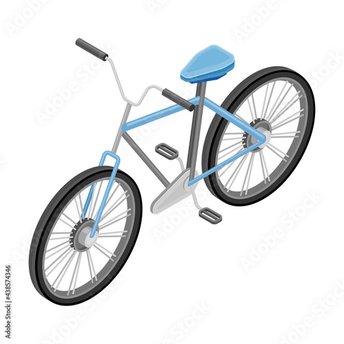 Bicycle Eco Transport as Smart City Isometric Vector Illustration