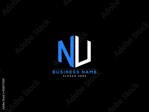 Letter NU Logo, creative nu logo icon vector for business photo