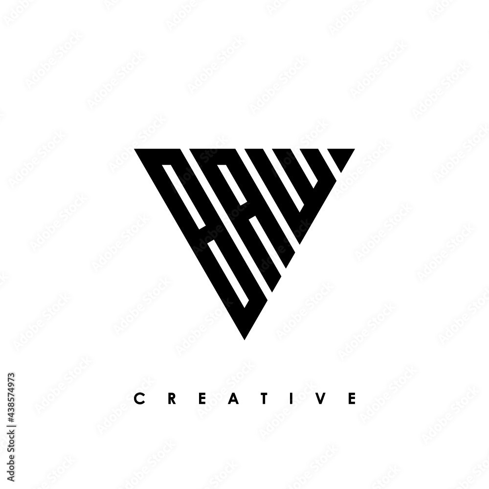 BAW Letter Initial Logo Design Template Vector Illustration BAW Letter Initial Logo Design Template Vector Illustration