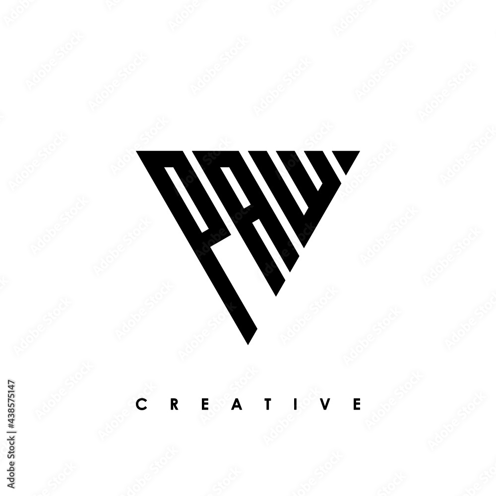 PAW Letter Initial Logo Design Template Vector Illustration PAW Letter Initial Logo Design Template Vector Illustration