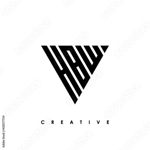HBW Letter Initial Logo Design Template Vector Illustration