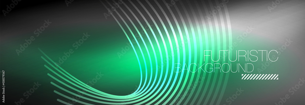 Dark abstract background with glowing neon circles. Trendy layout template for business or technology presentation, internet poster or web brochure cover, wallpaper Dark abstract background with glowing neon circles. Trendy layout template for business or technology presentation, internet poster or web brochure cover, wallpaper