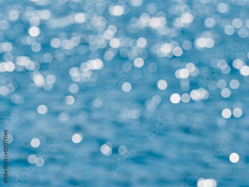 Background of bokeh on surface water.