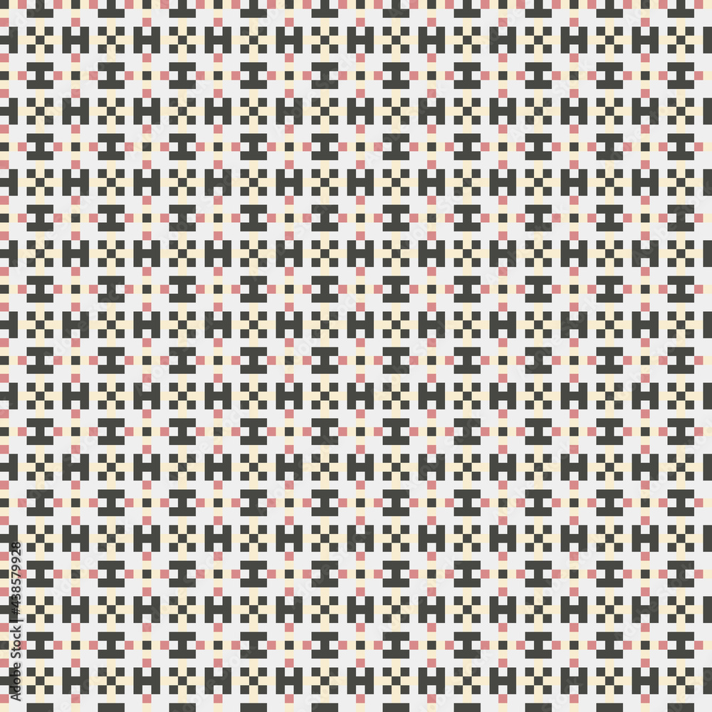 Abstract Cross Pattern generative computational art illustration