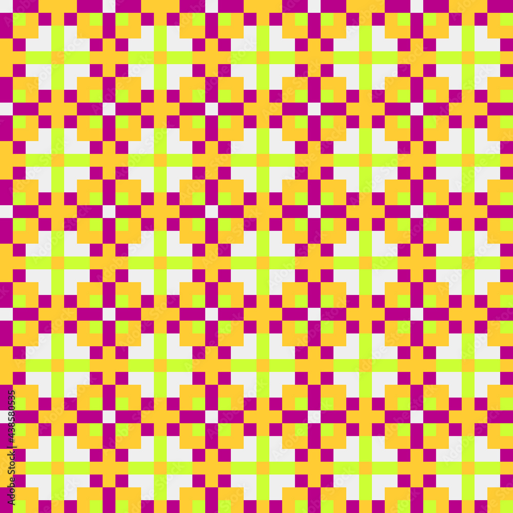 Abstract Cross Pattern generative computational art illustration