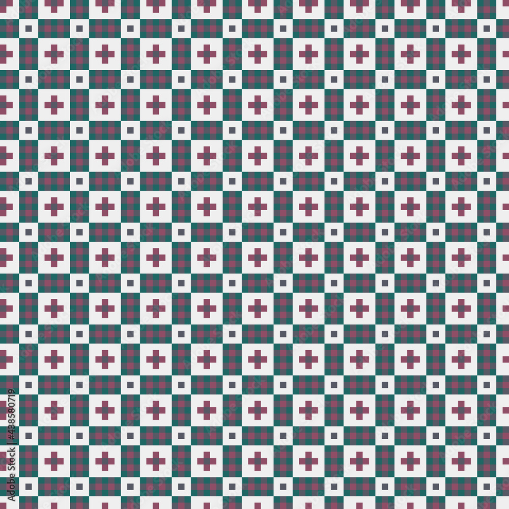 Fototapeta premium Abstract Cross Pattern generative computational art illustration