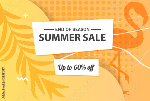 Summer sale banner template, Summer sale bright background for your advertisement