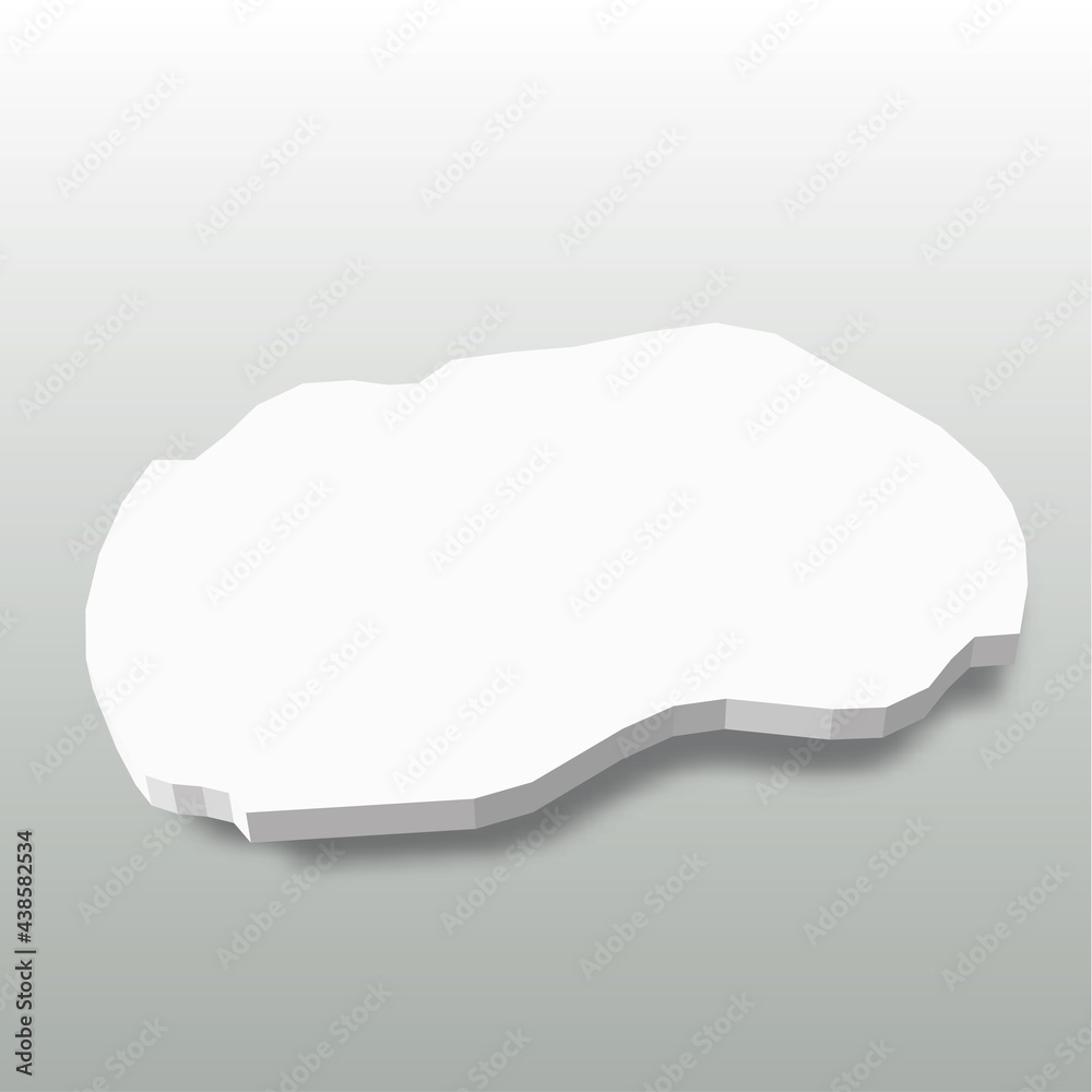 Macedonia - white 3D silhouette map of country area with dropped shadow on grey background. Simple flat vector illustration. Macedonia - white 3D silhouette map of country area with dropped shadow on grey background. Simple flat vector illustration.