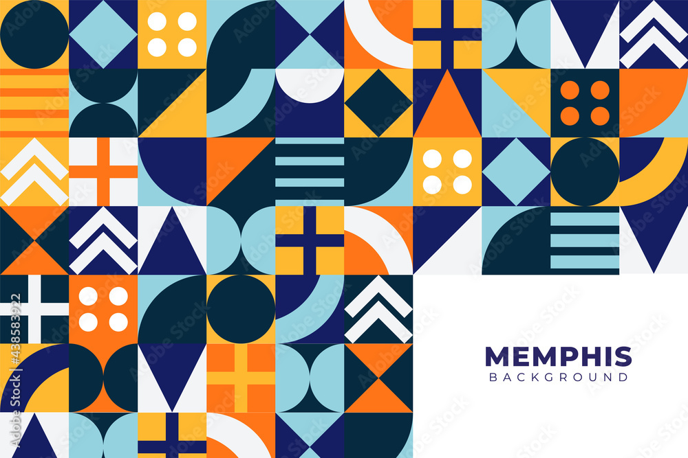 Colorful Memphis Style Abstract Shape Background Colorful Memphis Style Abstract Shape Background