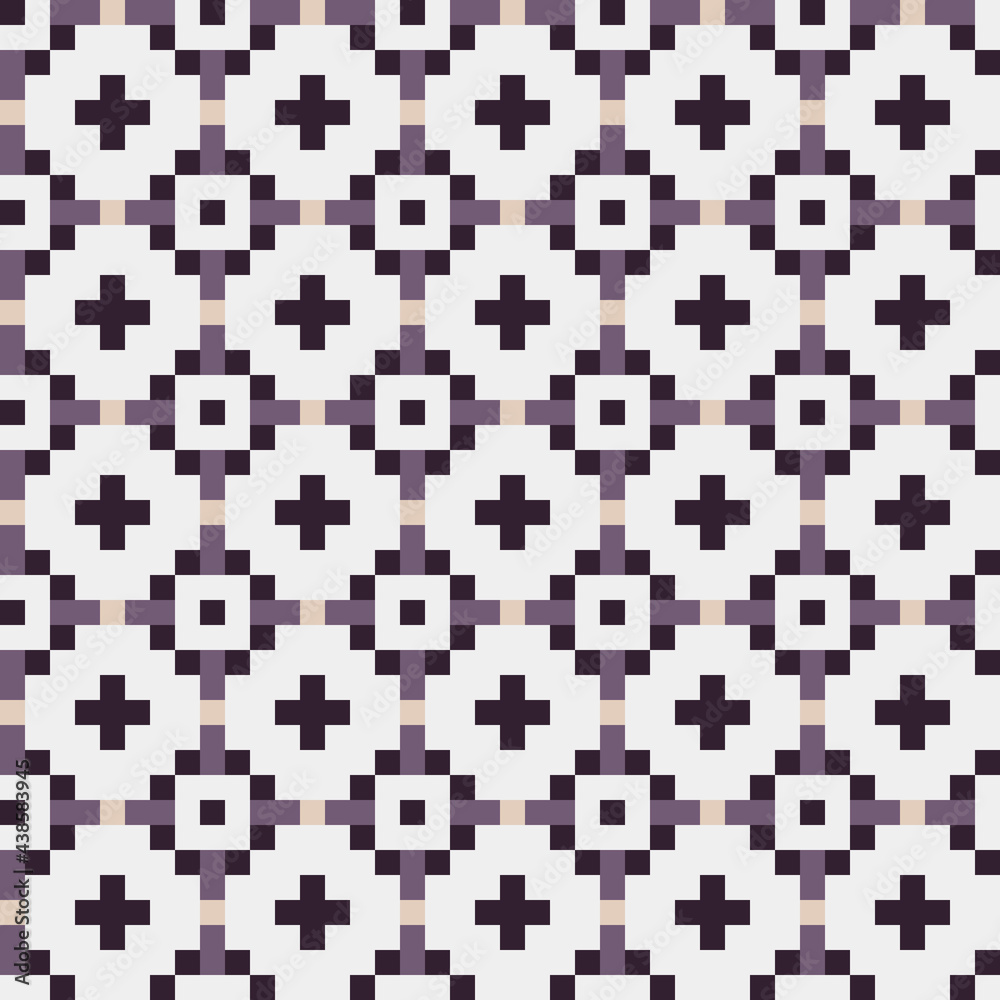 Fototapeta premium Abstract Cross Pattern generative computational art illustration