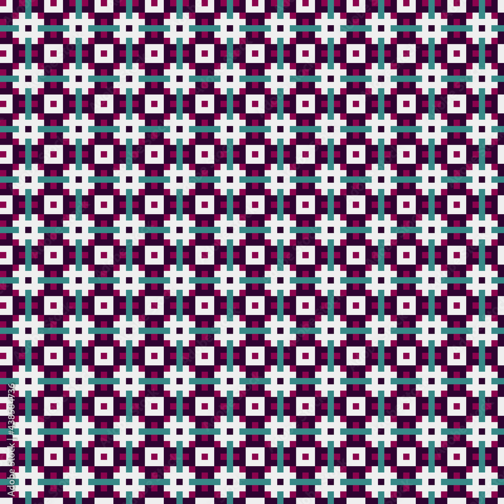 Fototapeta premium Abstract Cross Pattern generative computational art illustration