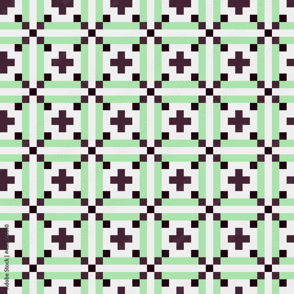 Fototapeta premium Abstract Cross Pattern generative computational art illustration