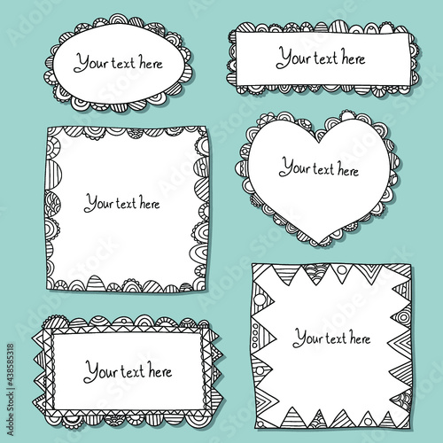 Vector doodle frame with space for your text