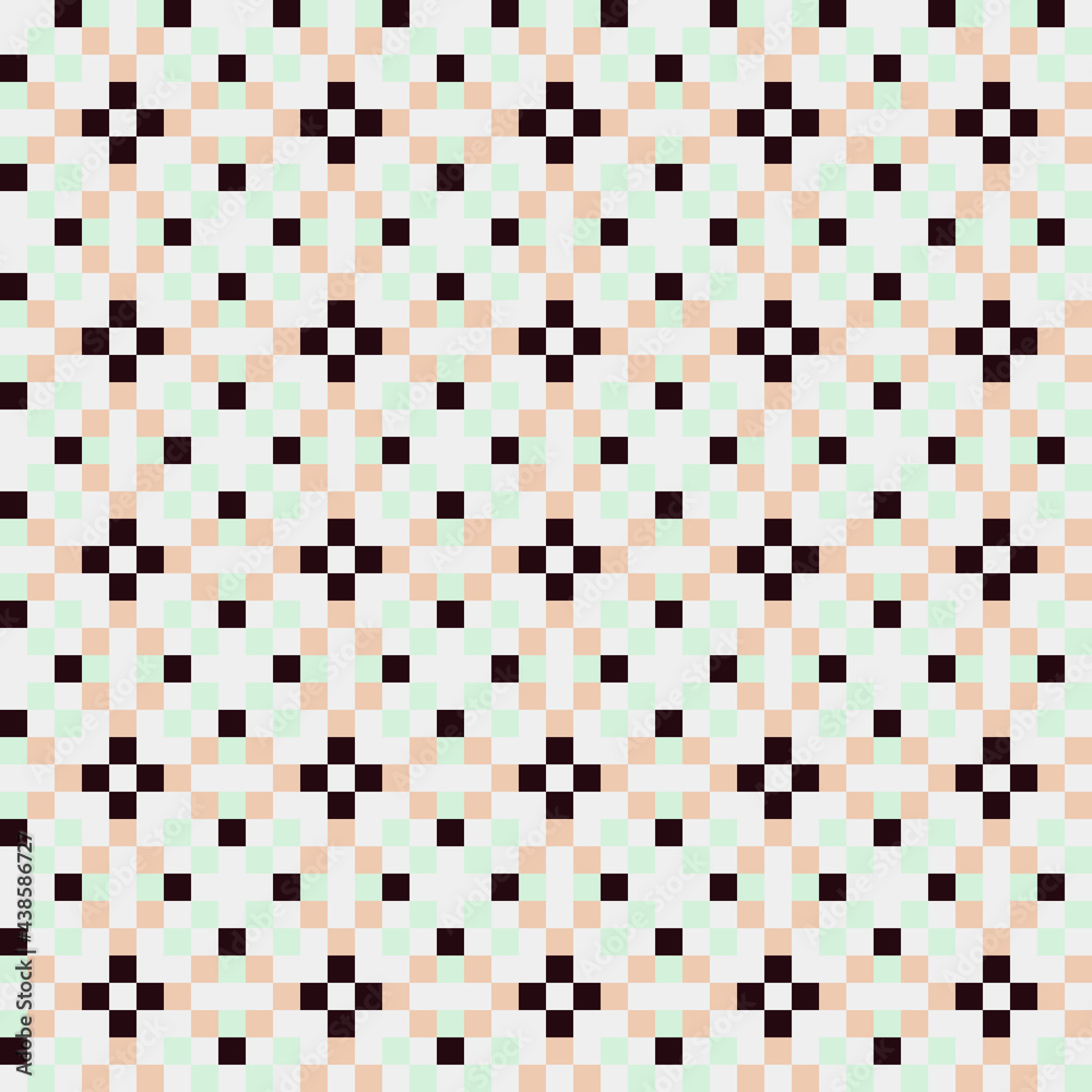 Fototapeta premium Abstract Cross Pattern generative computational art illustration