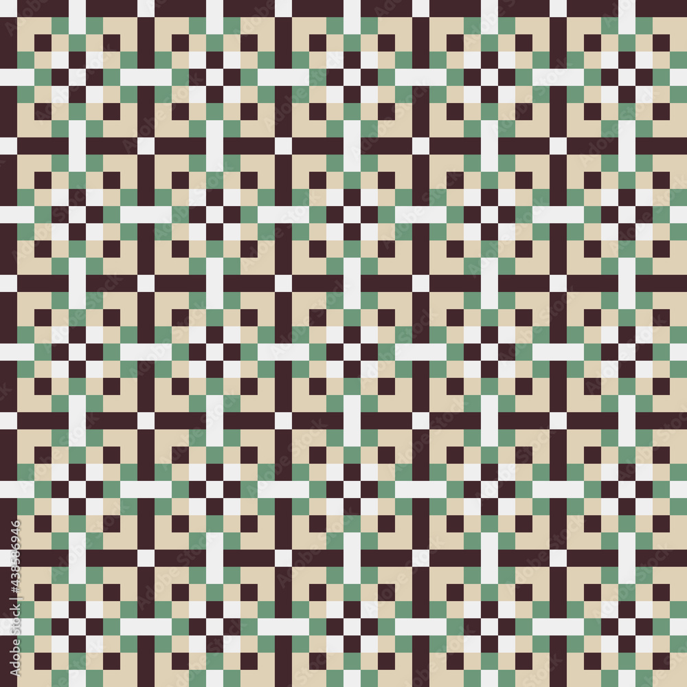 Fototapeta premium Abstract Cross Pattern generative computational art illustration