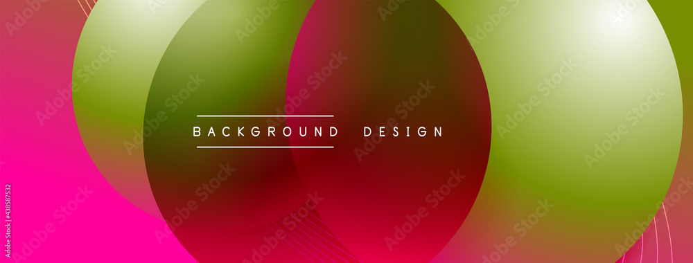 Gradient circles with shadows. Vector techno abstract background. Modern overlapping forms wallpaper background, design template Gradient circles with shadows. Vector techno abstract background. Modern overlapping forms wallpaper background, design template