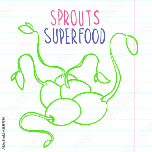 Sprouts leaf illustration