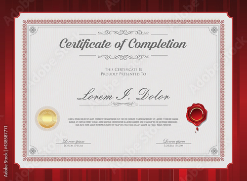 Retro vintage certificate or diploma background