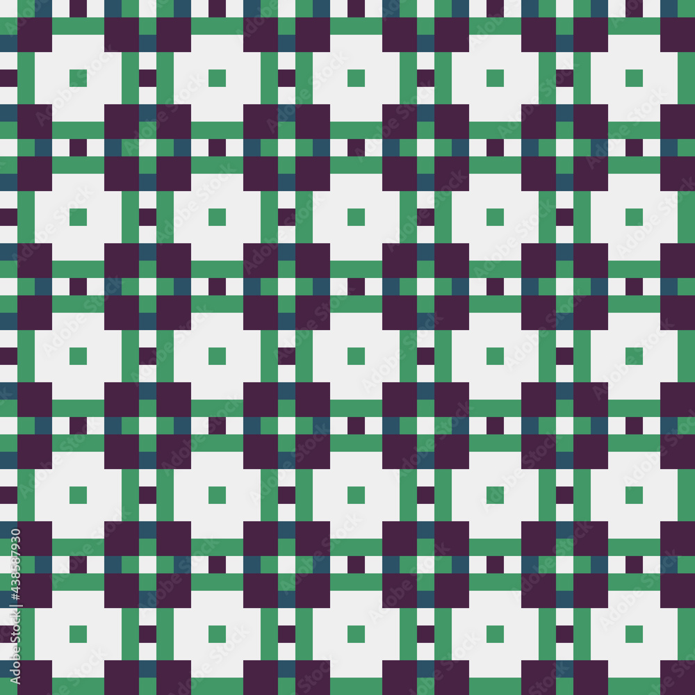 Fototapeta premium Abstract Cross Pattern generative computational art illustration