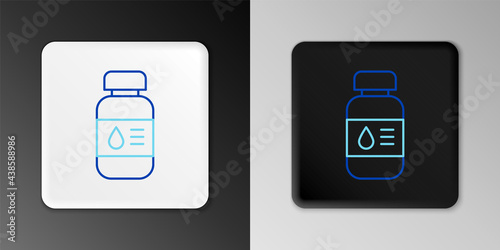 Line Printer ink bottle icon isolated on grey background. Colorful outline concept. Vector