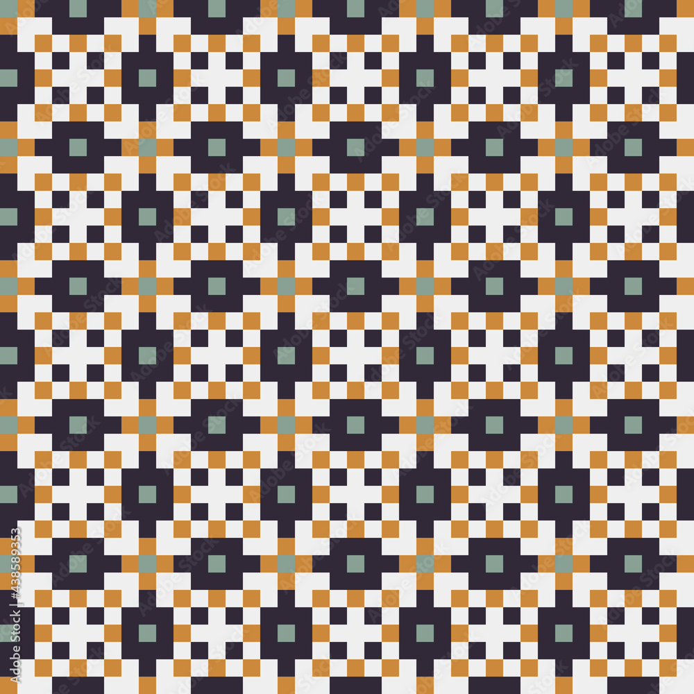 Fototapeta premium Abstract Cross Pattern generative computational art illustration