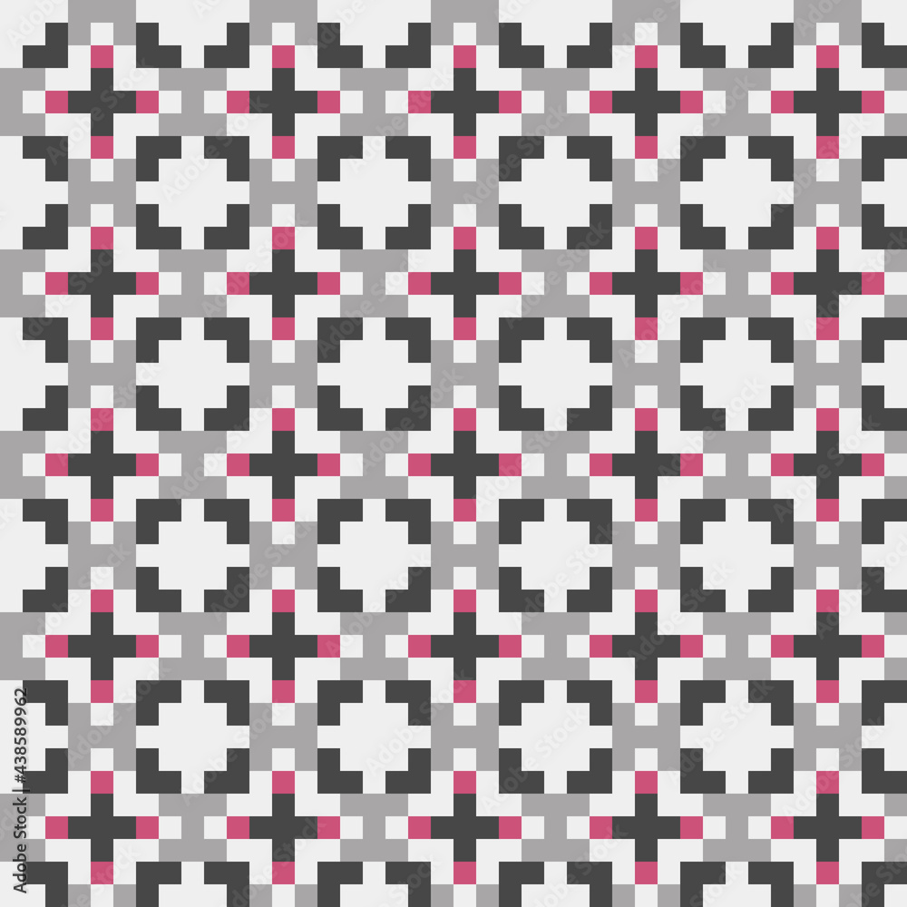 Fototapeta premium Abstract Cross Pattern generative computational art illustration