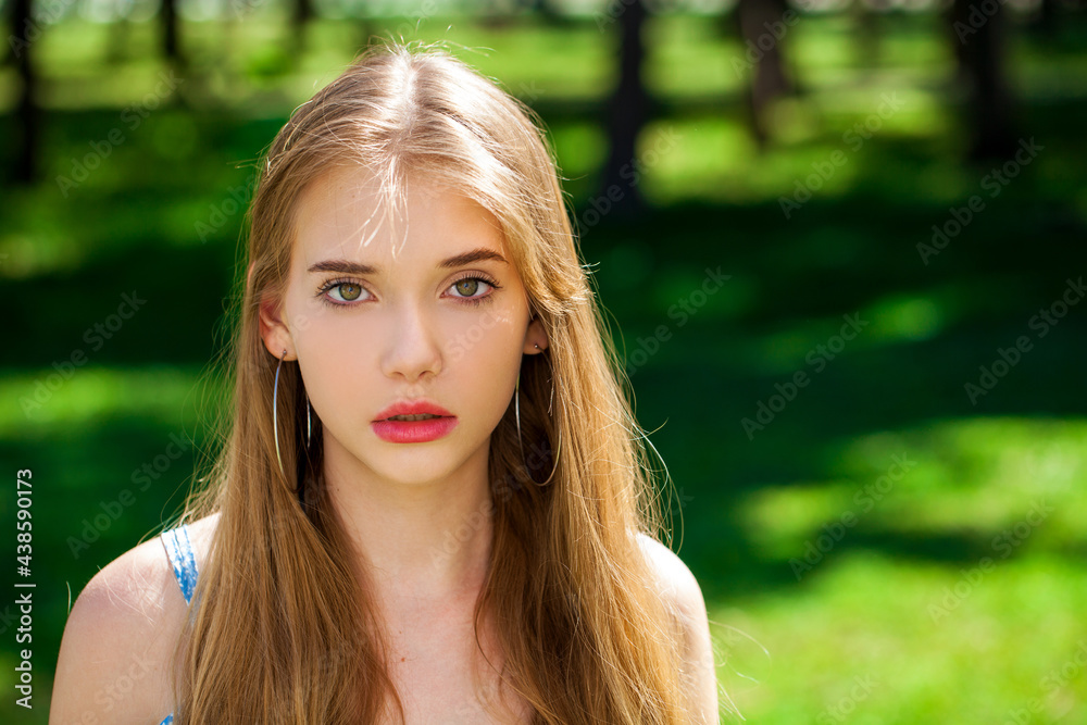 Portrait of a young beautiful blonde girl Portrait of a young beautiful blonde girl