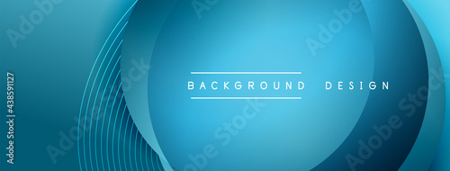 Gradient circles with shadows. Vector techno abstract background. Modern overlapping forms wallpaper background, design template