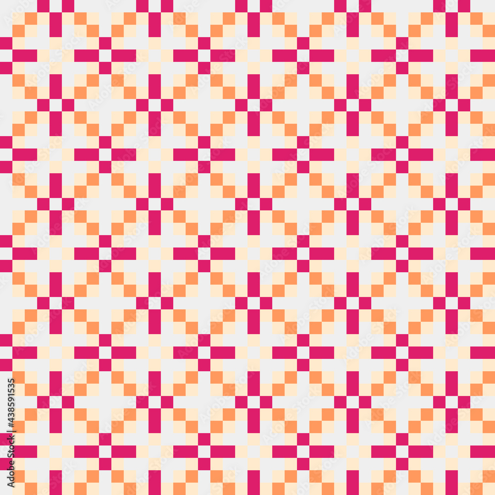 Fototapeta premium Abstract Cross Pattern generative computational art illustration