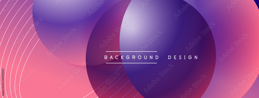 Gradient circles with shadows. Vector techno abstract background. Modern overlapping forms wallpaper background, design template Gradient circles with shadows. Vector techno abstract background. Modern overlapping forms wallpaper background, design template