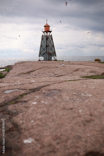 lighthouse on the shore