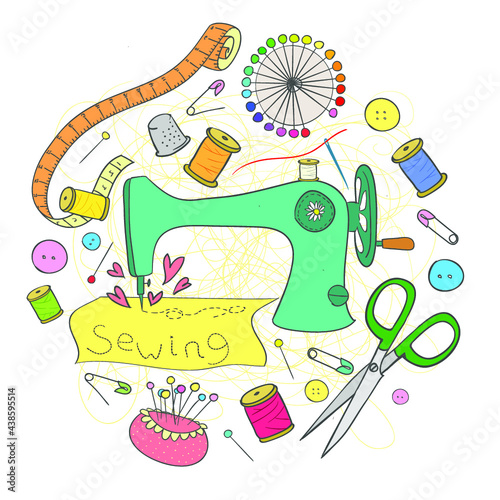 sewing machine and sewing accessories