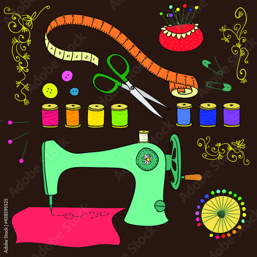 sewing machine and sewing accessories