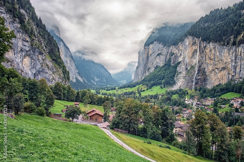 Lauterbrunnen valley in Switzerland