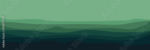 green forest landscape mountain scenery vector illustration for pattern background, wallpaper, background template, design template and backdrop design	