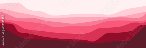 pink landscape mountain scenery vector illustration for pattern background, wallpaper, background template, design template and backdrop design	