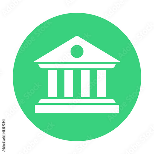 bank building vector, the financial center for investment in business, banking services to loan money for investing