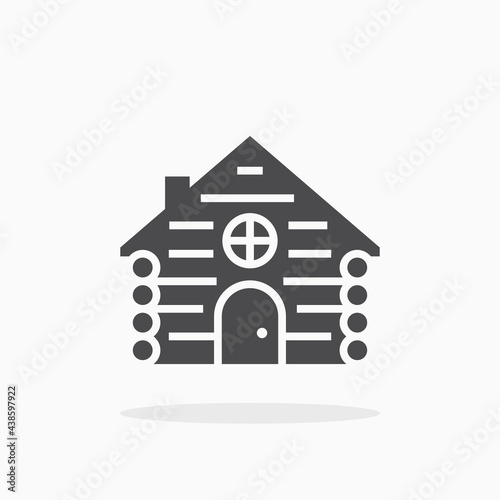 Wooden house icon.