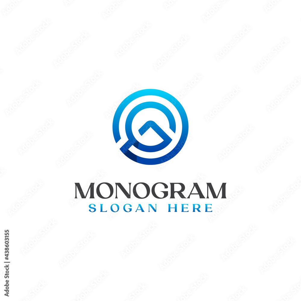 Letter G Monogram Logo Template Vector Illustration