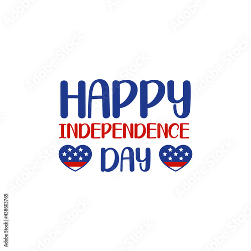 Happy Independence day  the 4th July  patriotic illustration