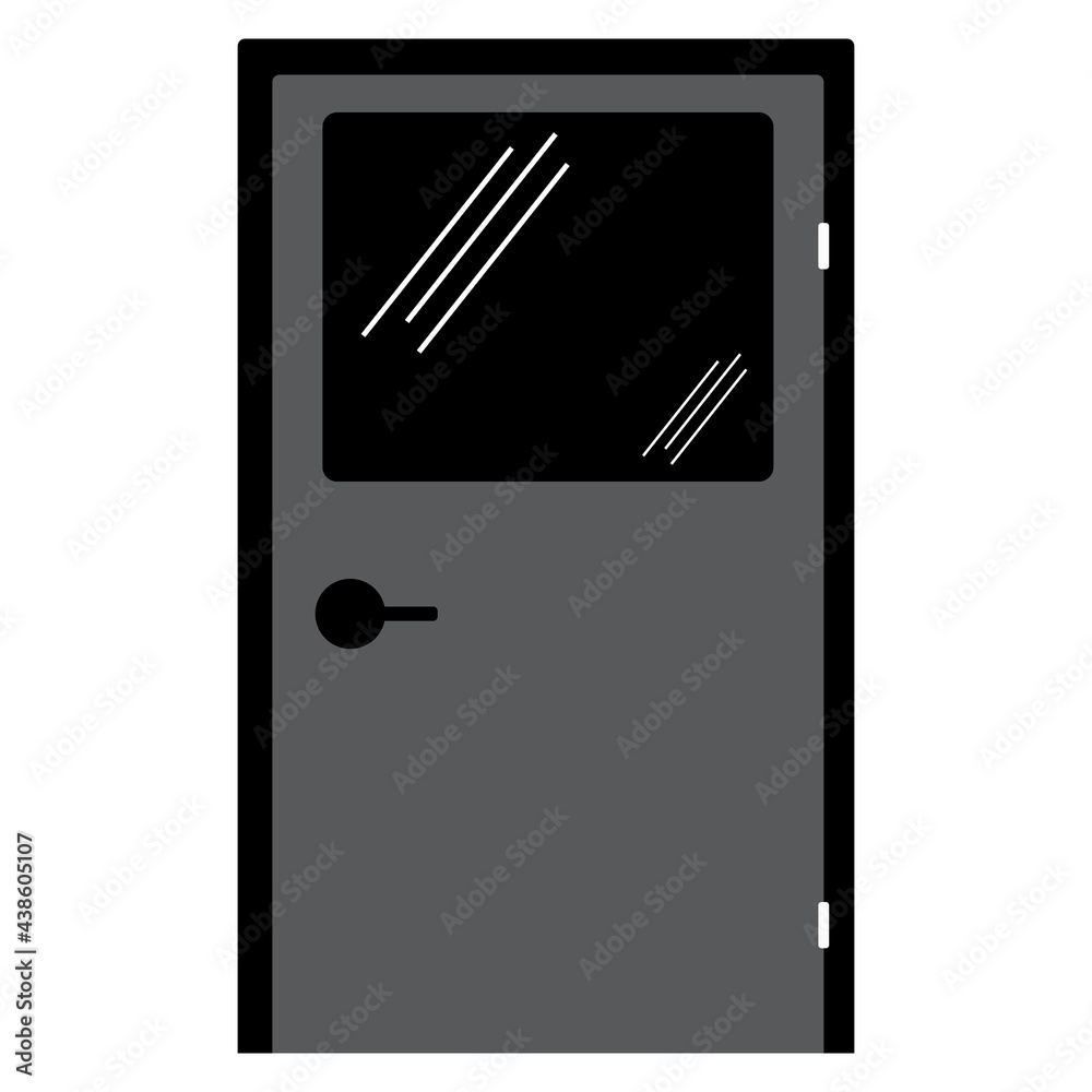 black silhouette door vector, isolated black silhouette door vector, isolated