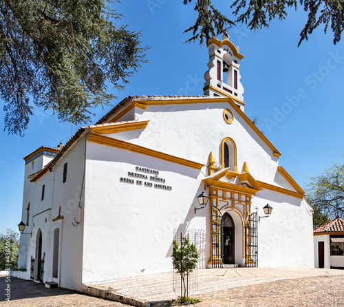 Sanctuary with the text on the facade 