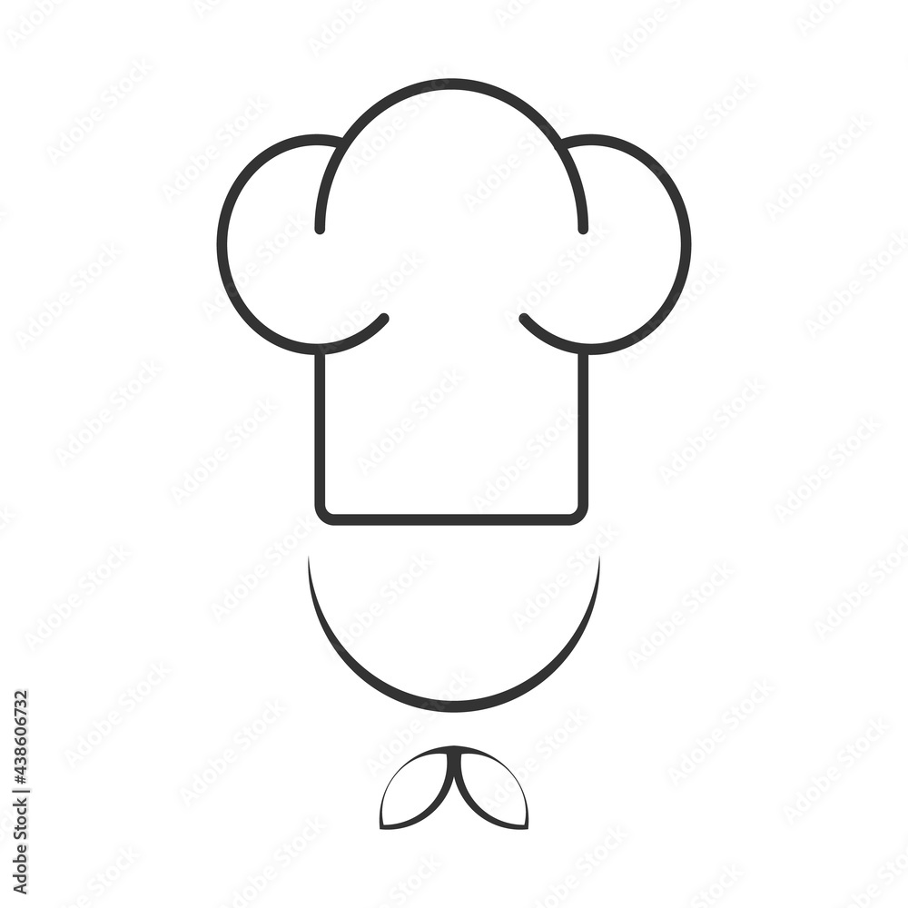 chef hat vector icon. restaurant and cook serving chef hat vector icon. restaurant and cook serving