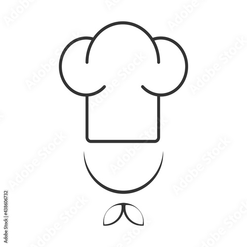 chef hat vector icon. restaurant and cook serving