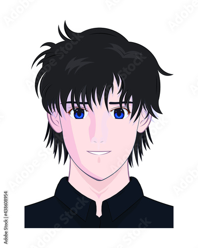 smart man or teen with smiling face drawing in cartoon vector