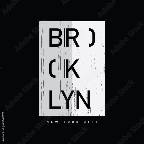 Vector illustration of vintage style typography. Brooklyn, perfect for t-shirts, hoodies etc.